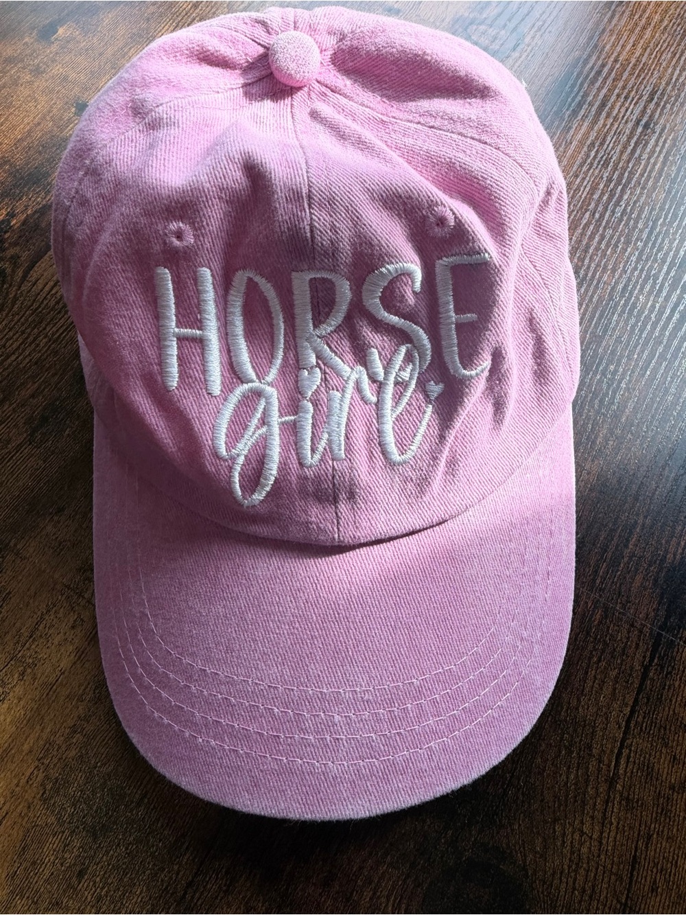 Pink “Horse Girl” baseball hat